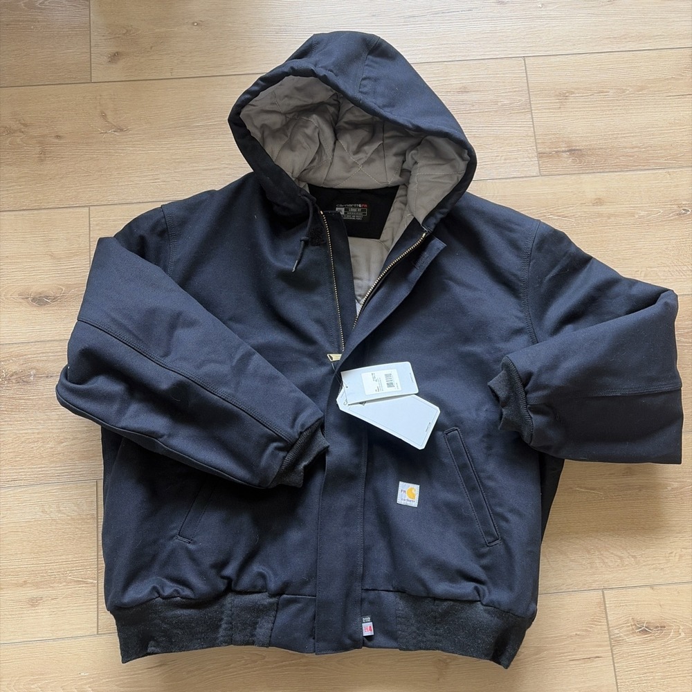 Carhartt Firm Duck Active Flame‎ Resistant Insulated Jacket Blk Cat4 OJ1621 2XL